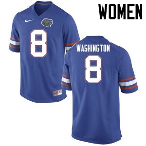 Women's Florida Gators #8 Nick Washington NCAA Nike Blue Authentic Stitched College Football Jersey VRM2262GD